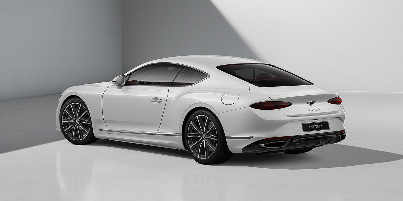 Bentley Berlin Bentley Continental GT coupe in Snow Quartz paint and 21" Ten Spoke wheels - rear 3/4