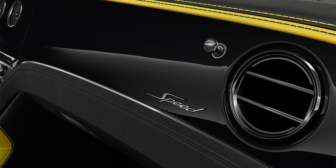 Bentley Berlin Bentley Continental GT Speed coupe veneer detail in Piano Black veneer