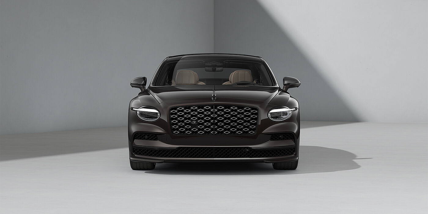 Bentley Berlin New Bentley Flying Spur Mulliner sedan in Havana brown paint full front with 22" Mulliner Black Painted & Polished wheels