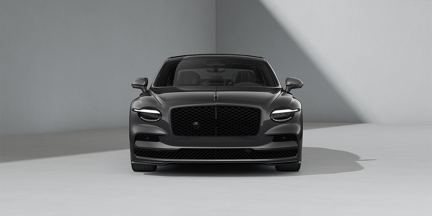 Bentley Berlin New Bentley Flying Spur Speed sedan in Magnetic  paint full front with 22" Swept spoke Black & Machined wheels