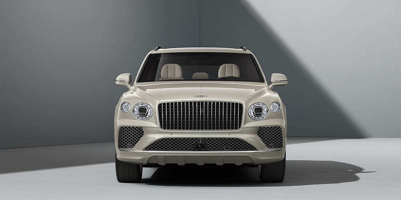 Bentley Berlin Bentley Bentayga Azure SUV in White Sand paint and 22" Ten Spoke Polished wheels - full front