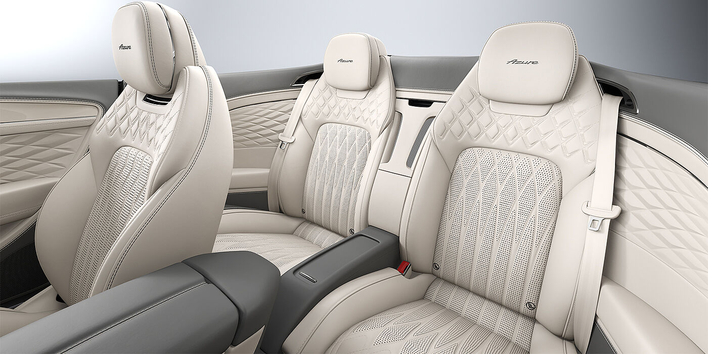 Bentley Berlin Bentley Continental GTC Azure convertible rear interior in Linen and Gravity Grey hides