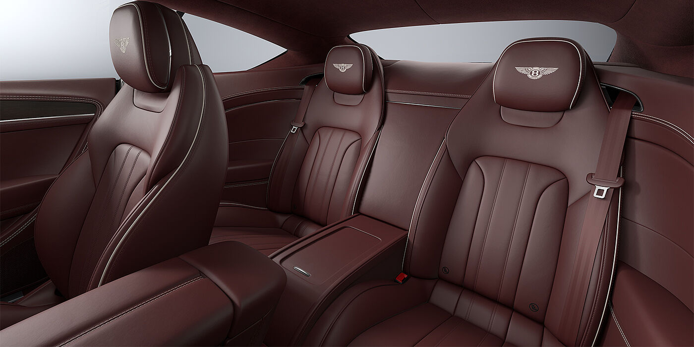 Bentley Berlin Bentley Continental GT coupe rear interior in Cricket ball hide