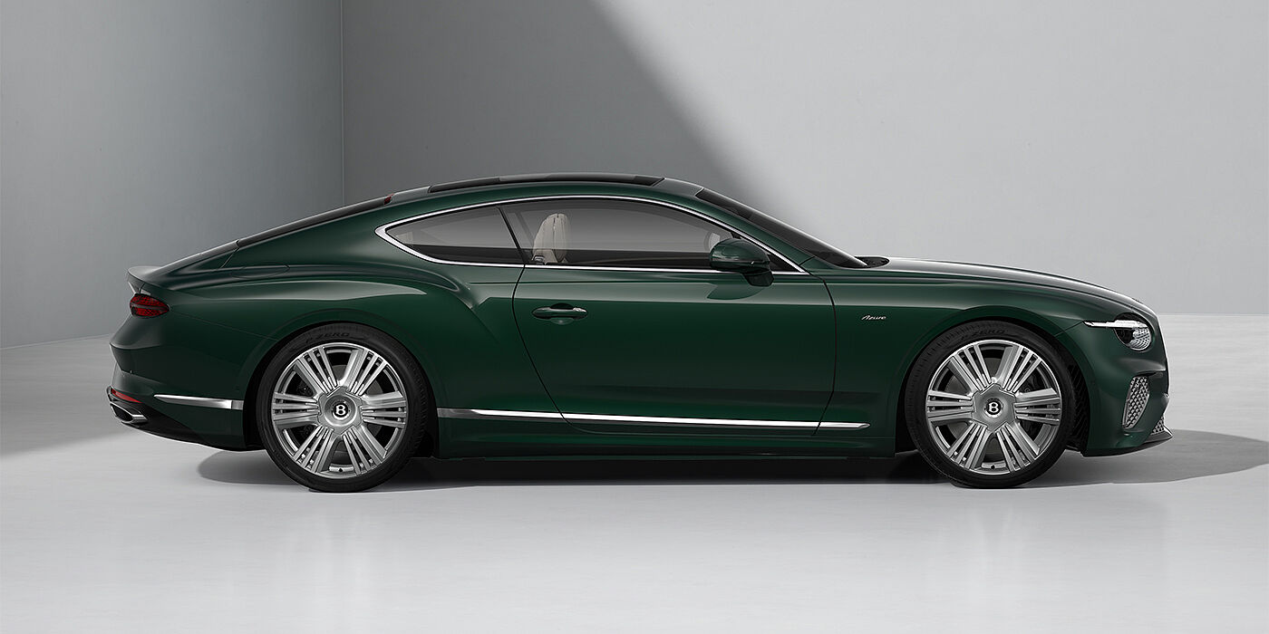 Bentley Berlin Bentley Continental GT Azure coupe in Veridian paint and 22" Azure wheels - profile