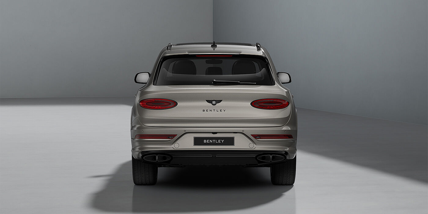 Bentley Berlin Bentayga EWB Artenara Edition SUV in Pale Brodgar paint with 22" Mulliner Gloss black wheel full rear