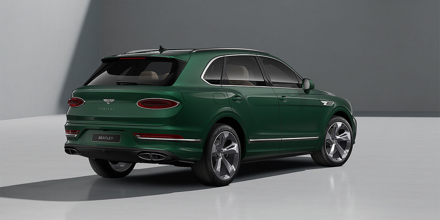 Bentley Berlin Bentley Bentayga SUV in Verdant paint and 22" Five Spoke Directional Polished wheels - rear ¾