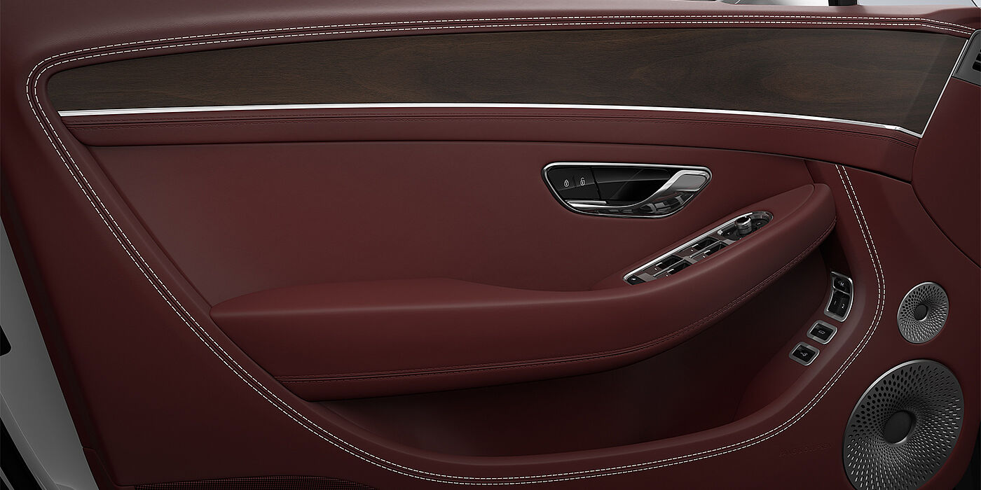 Bentley Berlin Bentley Continental GT coupe door detail in Cricket ball hide