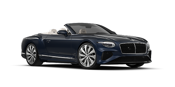 Bentley Berlin Bentley Continental GTC convertible in Dark Sapphire paint and 22" Ten Spoke wheels - front 3/4