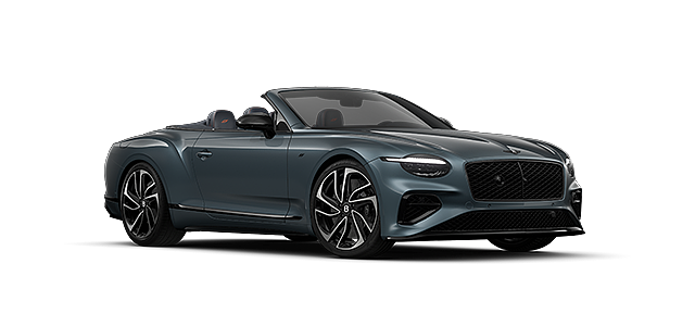 Bentley Berlin Bentley Continental GTC S convertible in Thunder blue paint front 3/4