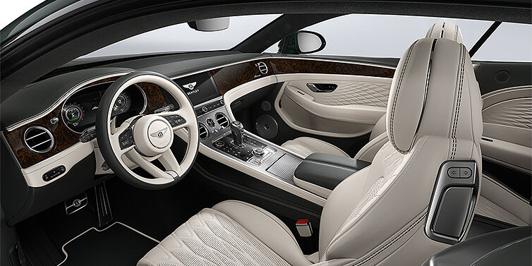 Bentley Berlin Bentley Continental GT Azure coupe front interior in Linen and Cumbrian Green hides