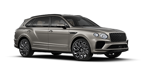 Bentley Berlin Bentayga EWB Artenara Edition SUV in Pale Brodgar paint with 22" Mulliner Gloss black wheel front 3/4