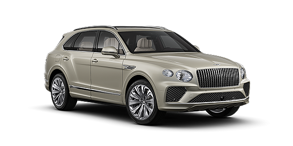 Bentley Berlin Bentley Bentayga Azure SUV in White Sand paint and 22" Ten Spoke Polished wheels – front 3/4