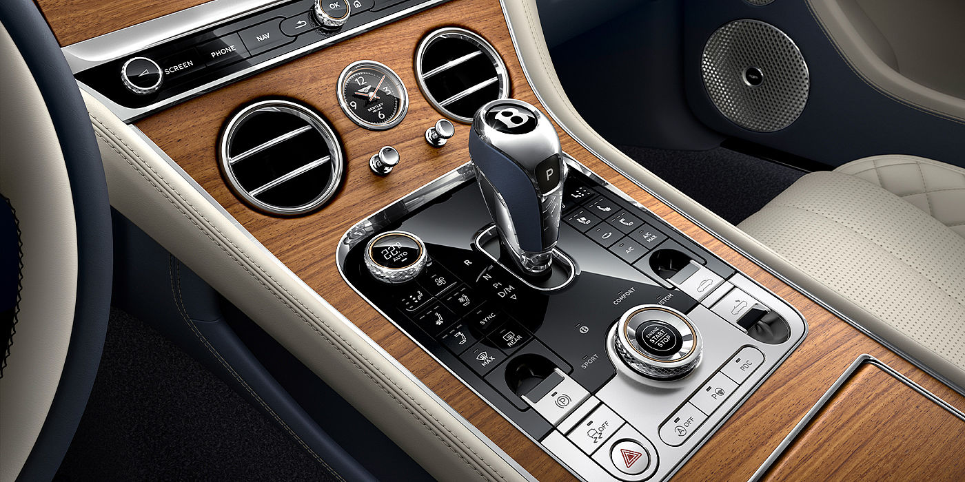 Bentley Berlin Bentley Continental GTC Azure convertible front interior console detail