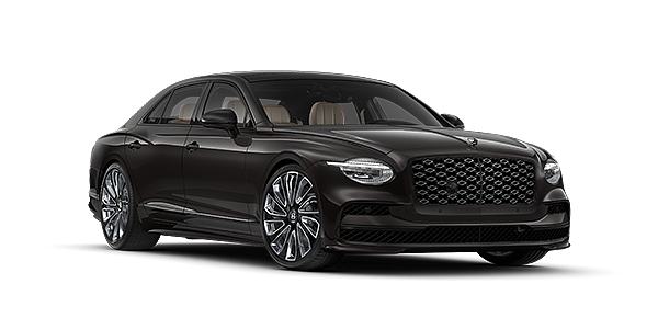Bentley Berlin New Bentley Flying Spur Mulliner sedan in Havana brown paint front 3/4 with 22" Mulliner Black Painted & Polished wheels