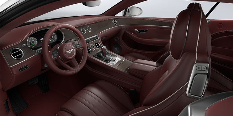 Bentley Berlin Bentley Continental GT coupe front interior in Cricket ball hide