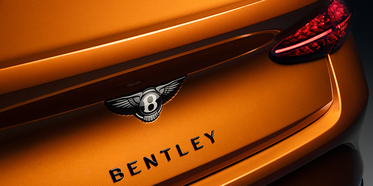 Bentley Berlin Bentley Continental GTC Black Edition convertible rear boot detail with Black Bentley Wings badge