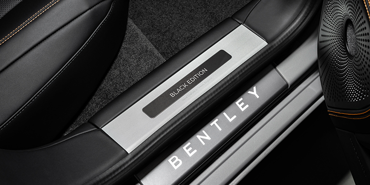 Bentley Berlin Bentley Flying Spur Black Edition sedan limited edition treadplate featuring Black Edition wording with Beluga black hide