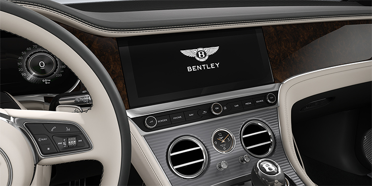 Bentley Berlin Bentley Continental GT Azure coupe centre console in Linen and Cumbrian Green hides